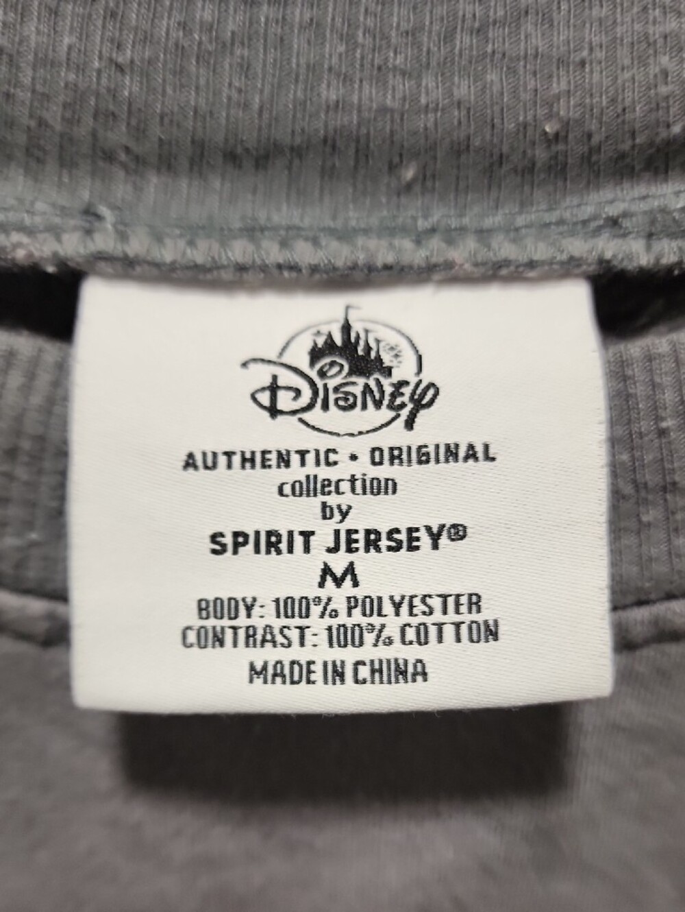 Disney Spirit Jersey Men's Gray Mickey Mouse Fleece Crewneck Pullover Size M - Picture 2 of 8